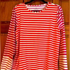 Lands’ End Plus size 1X crew neck, long sleeve Rash Guard UPF 50 sun protection